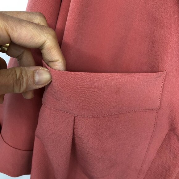 Reiss Arizona Utility Tie Shirt Dress in Dusty Rose Women's Size 4 - Picture 14 of 16